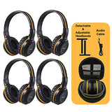 4 Pack of DVD Wireless Headphones, Car Kids Headphones, IR Headphones for Car Entertainment System, Wireless IR Headphones with Dual Channel