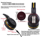 4 Pack of DVD Wireless Headphones, Car Kids Headphones, IR Headphones for Car Entertainment System, Wireless IR Headphones with Dual Channel